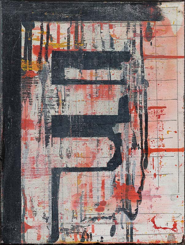 9. For Fred Frith, 2020, acrylic on canvas, 40x30cm